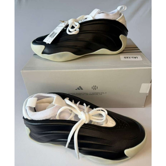 Adidas Harden Vol. 9 Basketball Shoes Black White Men\'s Size 8 JQ9137 NIB main image 5